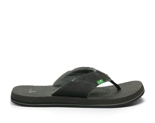 Sanuk Mens Fault Line Deep Grey Flip Flops | WEBVHN086